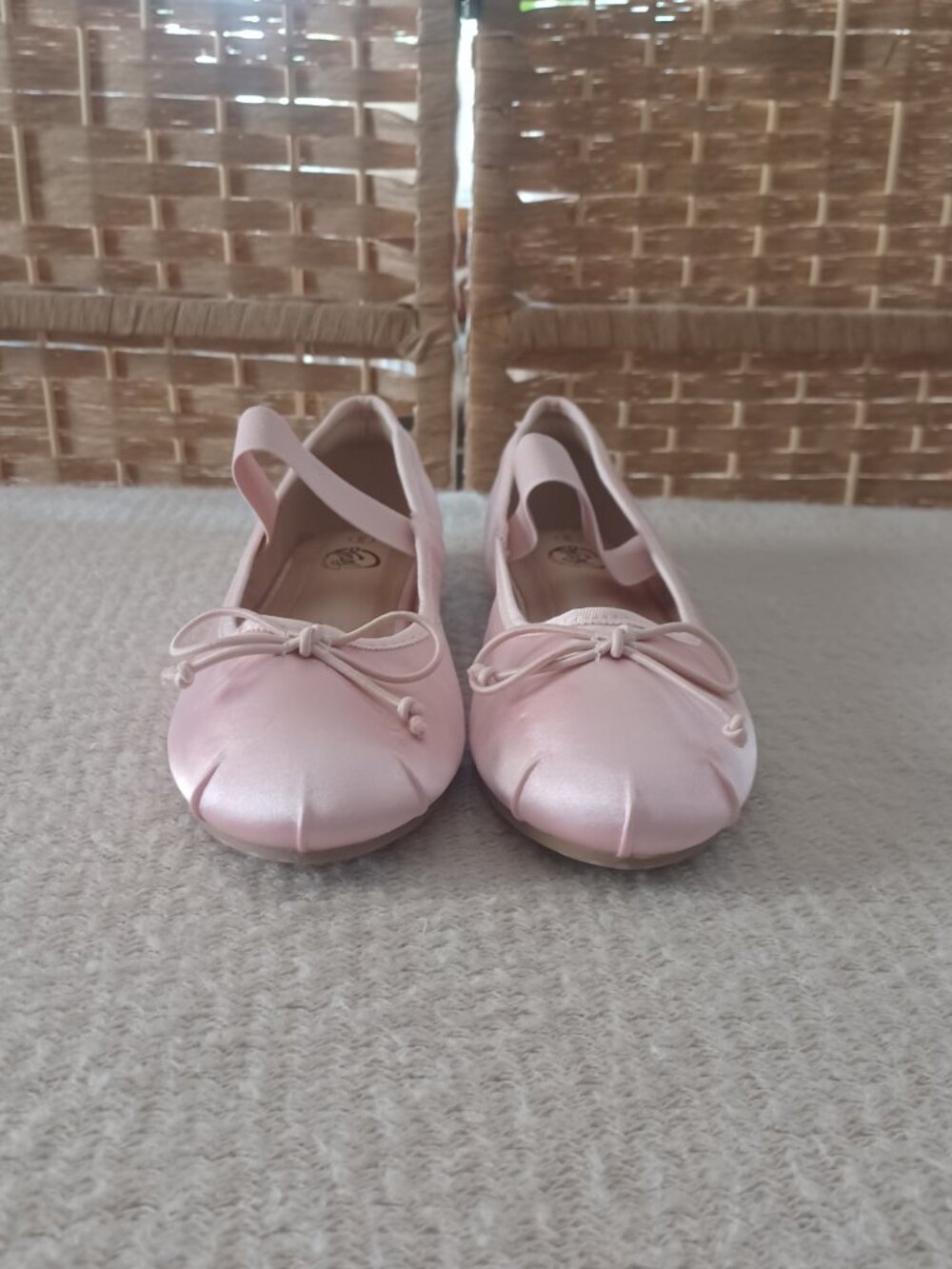 Pink Satin Flats